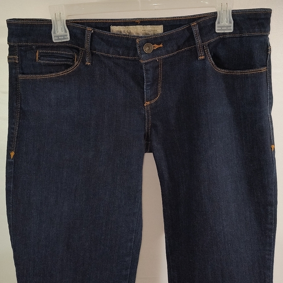 Guess Men's 31 Blue Ultra Low Boot Cut Jeans - Picture 3 of 12